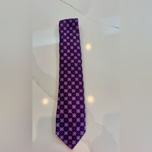 Ike Behar Dark Purple Floral Men's Tie